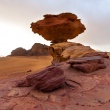 Rotsformatie in de Wadi Rum woestijn<br>Copyright J.H. Bouma & P.A. Jasperse
