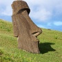 Moai bij Rano Raraku <br>Copyright J.H. Bouma & P.A. Jasperse